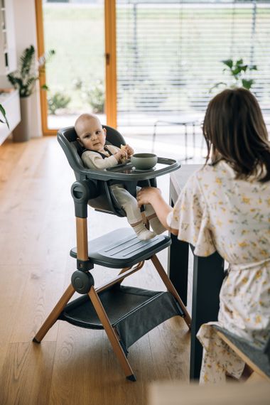 Приліжкове ліжечко та стільчик для дитини Nest & Feed 2 в 1 FreeON, grey (Від народження) | Зображення 5