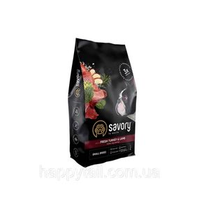 Корм Savory Small Breed для собак малих порід до 10 кг, ягня та індичка, холістик 8 кг