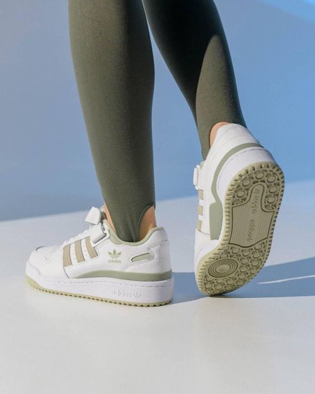 Жіночі кросівки A-didas Forum 84 Low New White Olive  , В'єтнам | Зображення 3