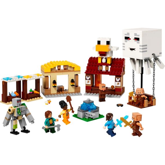 Конструктор LEGO Minecraft Напад на село з повітряною кулею Ґаст (21273) | Зображення 1