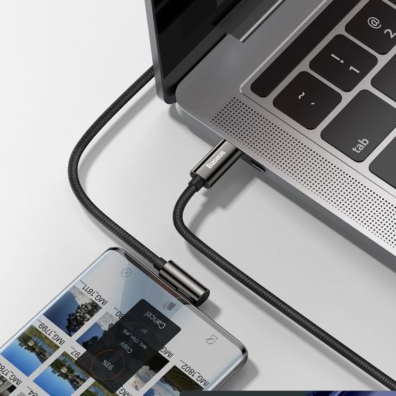 Кабель Baseus Legend Series Elbow Fast Charging Type-C to Type-C 100W (1m), Чорний, 1.0 м | Зображення 2