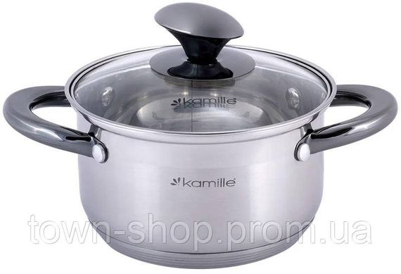 Набор 4 кастрюли Kamille Groningen 1.5л, 2л, 3л, 5л из нержавеющей стали с 5-слойным индукционным дном KM-4927 | Зображення 3
