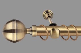 Карниз для штор однорядный металлический 25 мм, Калисто  Антик 300 см.