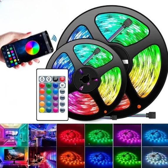 Світлодіодна стрічка LED RGB 5050 10м USB 5,5v з пультом