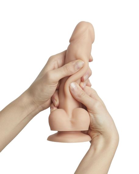 Реалистичный фаллоимитатор Strap-On-Me Sliding Skin Realistic Dildo Vanille XL, эффект подвижной кож sexstyle | Зображення 2
