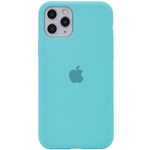 Чехол Silicone Case Full Protective (AA) для Apple iPhone 11 Pro Max (6.5") Бирюзовый / Marine Green