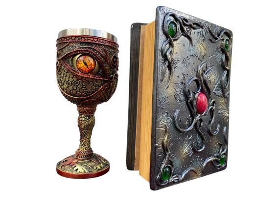 Подарунковий набір Келих 3D Око Orange і Блокнот 3D «Лісовий Гримуар Лиси» | Зображення 1