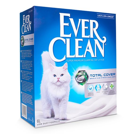 Бентонітовий наповнювач Ever Clean Total Cover з мікрогранулами 6 л