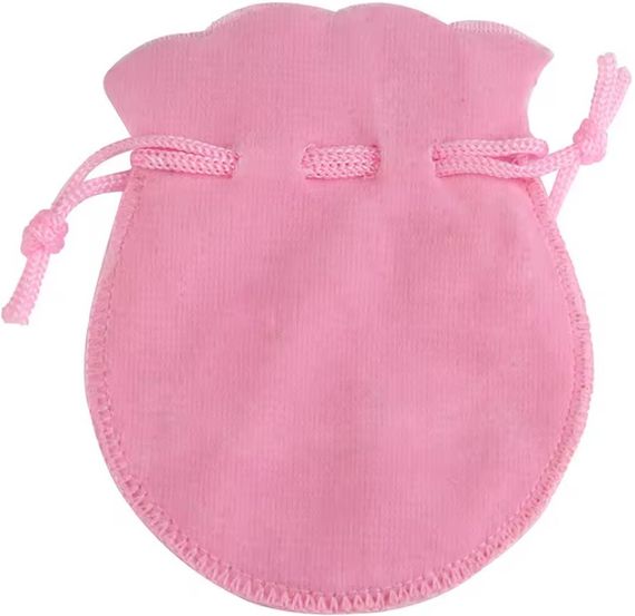 Подарочный бархатный мешочек Round - Pink