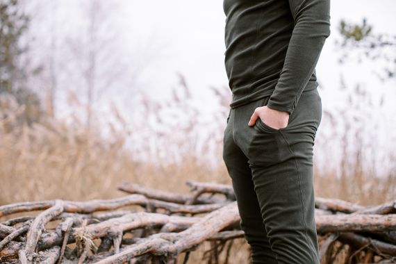 Термобілизна чоловіча Tribe Microfleece олива L, тепла флісова термобілизна трайб для риболовлі полювання туризму кемпінгу ЗСУ | Зображення 3