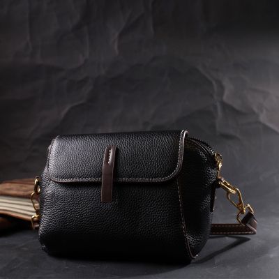 Сумка Vintage Жіноча компактна із натуральної шкіри Чорна (22265) | Зображення 2