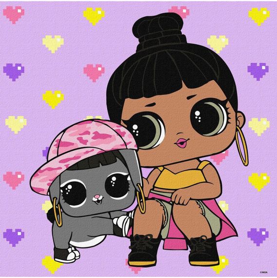 Картина за номерами "L.O.L. Surprise! TroopSurprise Honey Bun With Bunny Hun" KHO6292, 40х40 см