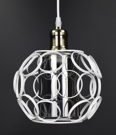 Люстра підвісна LOFT на 1 лампочку 27060 Білий 35-100х21х21 см. | Зображення 1