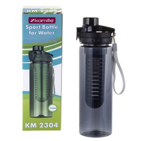 Спортивна пляшка для води чорний 750ml із пластику
