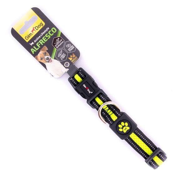 Ошейник для собак GimDog Alfresco, 42-66 см х 3.2 см, желтый