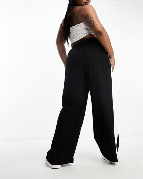 Женские трикотажные брюки палаццо больших размеров с лампасами KA113 размер 54/58 цвет черный | Зображення 3