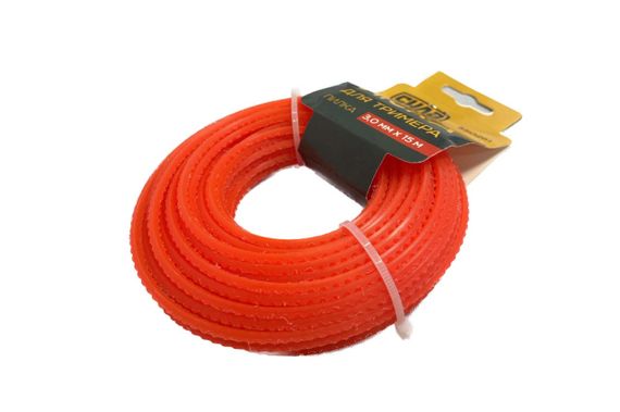 Леска для триммера 3,0мм пила 15м СИЛА | Зображення 1