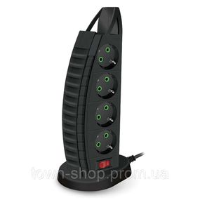 Сетевой фильтр F14, 8 розеток EU + 3 USB + Type-C, кнопка включения с индикатором, 2 м, 3х0,75мм, 2500W,