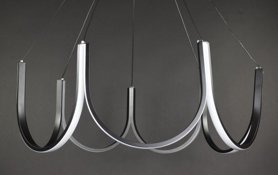 Люстра світлодіодна підвісна LED світильник для квартири на стелю лед 27775 Чорний 50-180х70х70 см. | Зображення 1