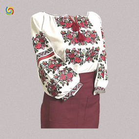 Рубашка Украинская вышиванка 226311 цвет белый размер XXL/3XL