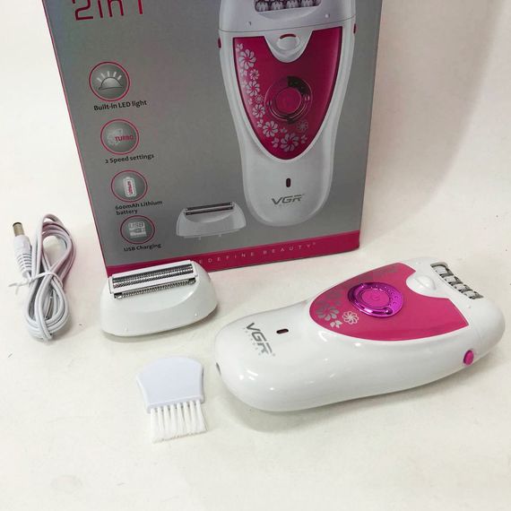 Женский электрический аккумуляторный депилятор-триммер VGR, Депилятор электрический FO-76 | Зображення 3