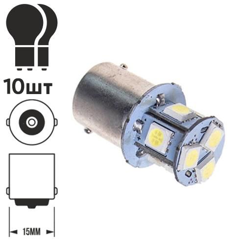 Лампа діодна S25 1156-5050-8SMD 1контакту 12V 08234