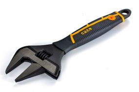 Ключ розвідний з тонкими губами CrV 0-50/255мм прогумований СИЛА 3106661