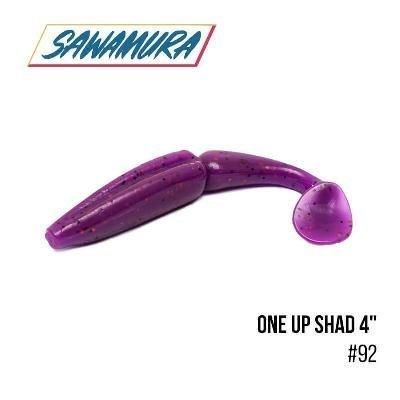 Силикон рыболовный, Съедобный силикон, Виброхвост Sawamura One'Up Shad  4" 6 шт. 092