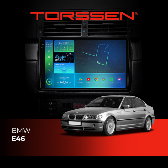 Штатна магнітола Torssen 2K BMW e46 F9464 4G Carplay DSP