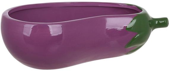Керамічна піала Aubergine Velvet 600мл у формі баклажану
