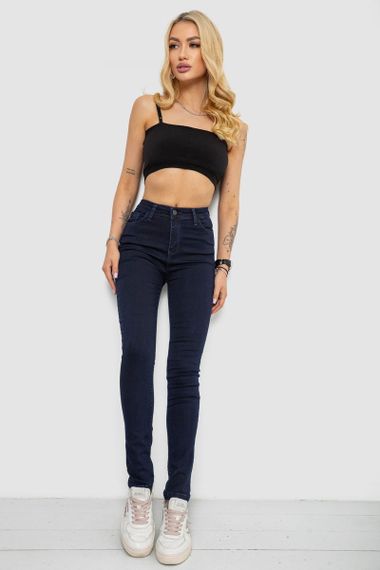 Джинси жіночі Skinny стрейч, колір синій, 182R9584 | Зображення 1