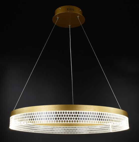 Люстра світлодіодна підвісна LED світильник для квартири на стелю лед 26822 Золото 40-140х80х80 см. | Зображення 1