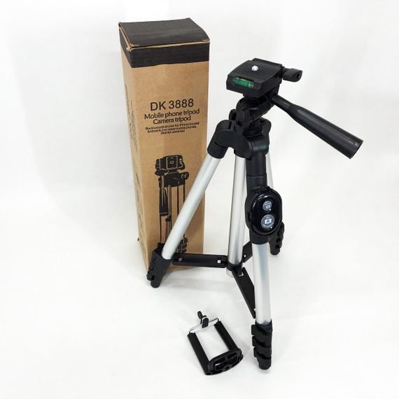 Штатив тринога Tripod DK-3888, Штатив для съемки с телефона и камеры, Трипод для телефона EM-16 | Зображення 8