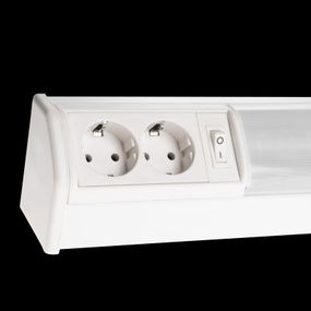Світильник люмінесцентний лінійний з розеткою FLF-61/8W LT5/L Brille 111226