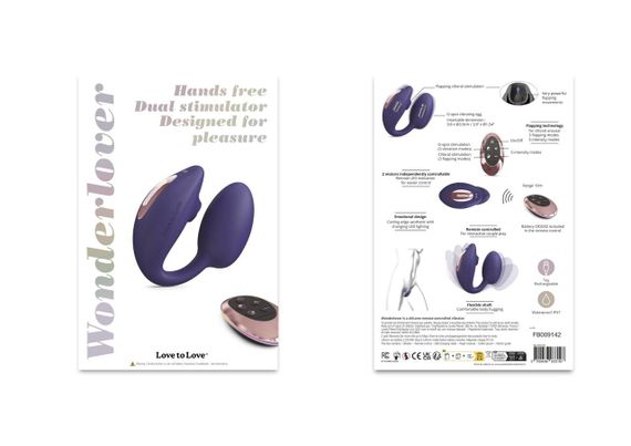 Віброяйце з вакуумною кліторальною стимуляцією Love To Love Wonderlover MIDNIGHT INDIGO sexstyle | Зображення 6