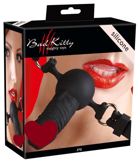 Силіконовий кляп-страпон sexstyle