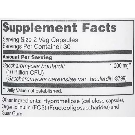 Сахароміцети Буларді Protocol for Life Balance Saccharomyces Boulardii 60 Veg Caps | Зображення 1