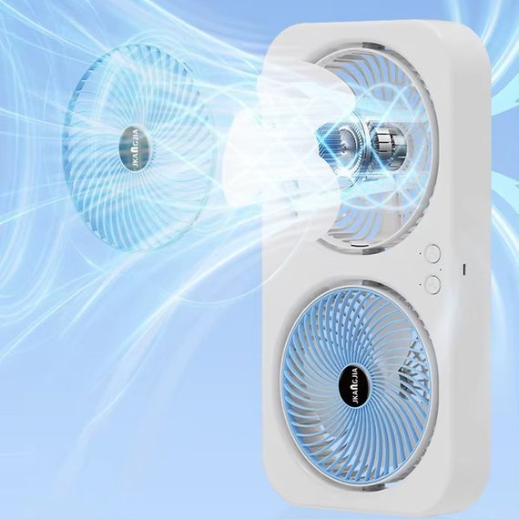 Настільний вентилятор F105 Dual-Fan Design 1800mAh Blue | Зображення 5