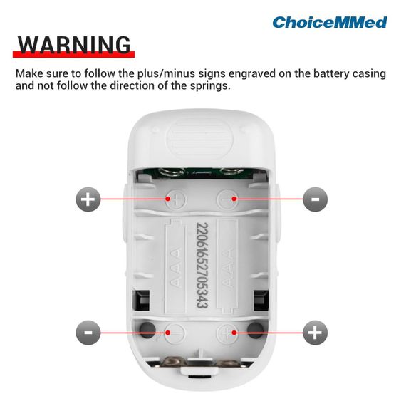 Пульсоксиметр на палець CHOICEMMED Blue — портативний монітор рівня кисню в крові та пульсу (з батарейками) | Зображення 2