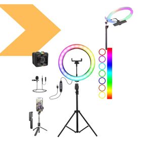 Кольцева LED лампа XPRO RL-18RGB чорний (41767-RL-18RGB_1520)