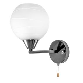Бра настенное накладное шар LK-605W/1 E27 BK