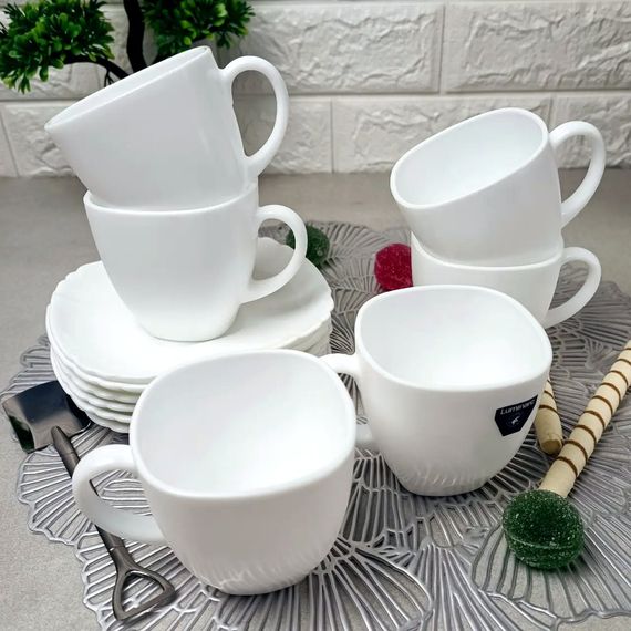 Чайный сервиз Luminarc Carine White Q0881, 12 предметов, на 6 персон