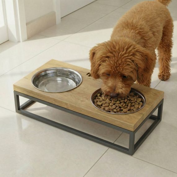 Миски на подставке для маленьких собак и котов Hollky Base S (2 × 0,45 л) BS-36187-GRNT | Зображення 1