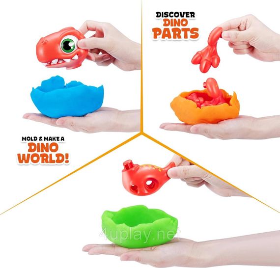 Игровой набор с динозавром Раптор и тестом для лепки Zuru Smashers Junior Dino Raptor | Зображення 4