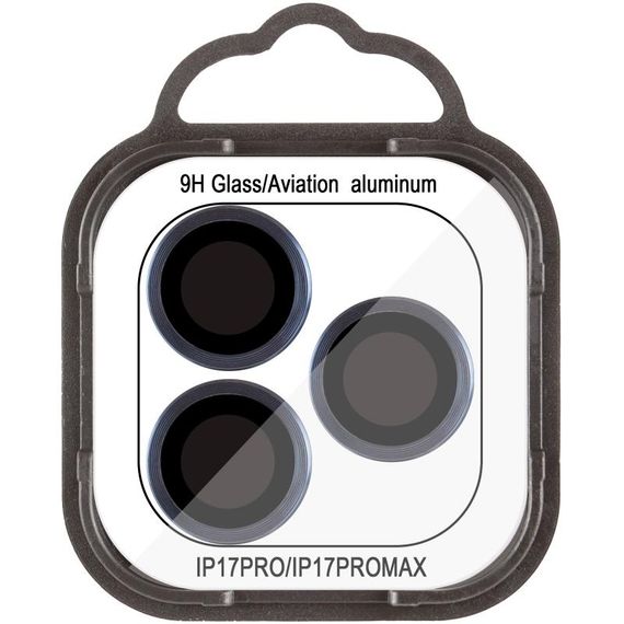 Захисне скло Metal Classic на камеру (у упак.) для Apple iPhone 17 Pro (6.3") / 17 Pro Max (6.9") Синій / Dark Blue | Зображення 1