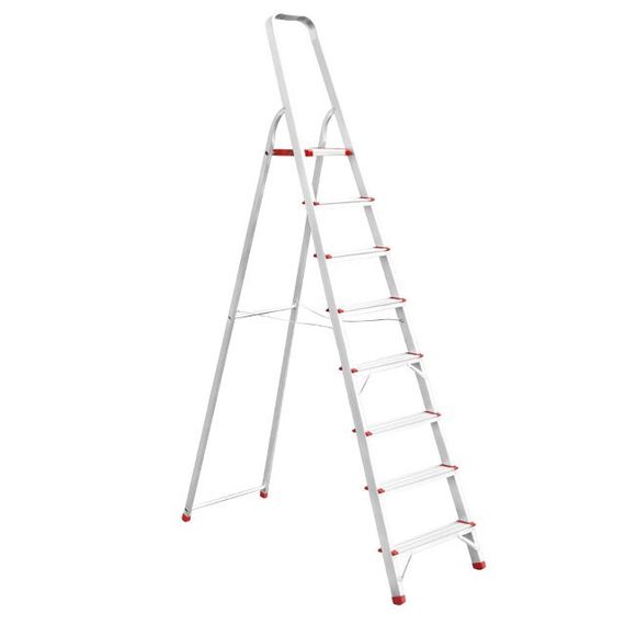 Стрем'янка з алюмінію, 8 сход., висота до платформи 1,72 м INTERTOOL LT-1008