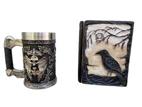 Подарунковий набір Кухоль 3D Меч у Черепі та Блокнот 3D «Тінь Ворона»