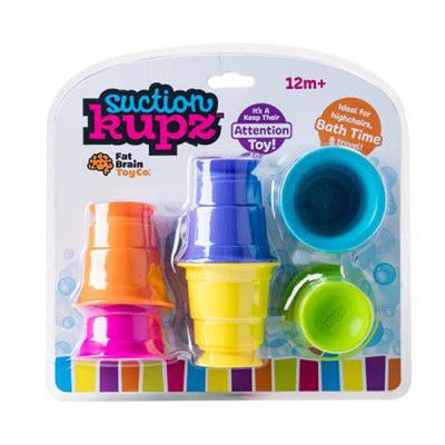 Развивающая игрушка Fat Brain Toys тактильная Мягкие чашки Suction Kupz 6 шт (F183ML) | Зображення 3