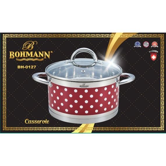 Каструля Bohmann BH-0127-22, 4.7 л, 22 см, з нержавіючої сталі з кришкою, для всіх типів плит | Зображення 6