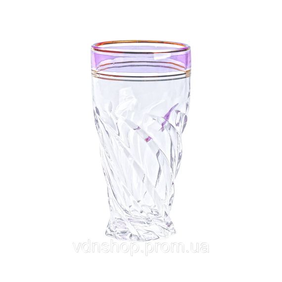 Набор высоких стаканов 6 штук по 250 мл розовый HP566 | Зображення 1